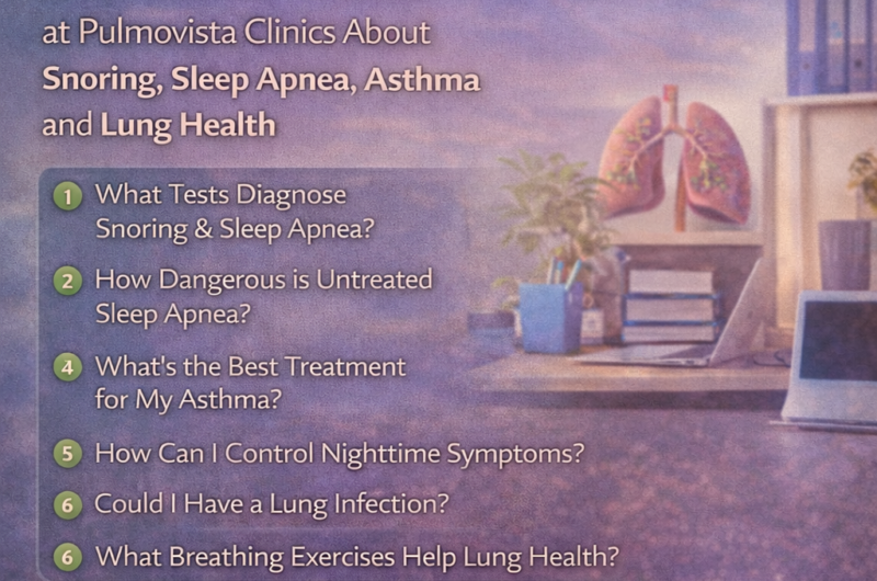 Top 7 Questions to Ask Dr. Dixit Kumar Thakur at Pulmovista Clinics About Snoring, Sleep Apnea, Asthma and Lung Health